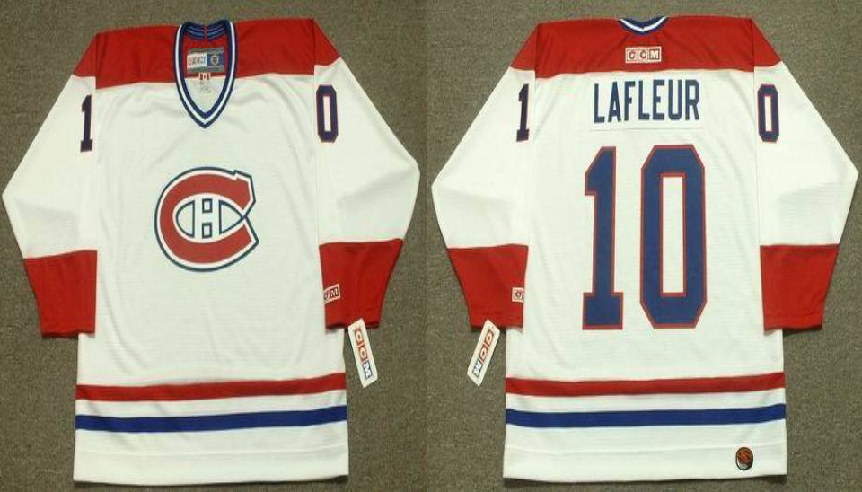 2019 Men Montreal Canadiens #10 Lafleur White CCM NHL jerseys->montreal canadiens->NHL Jersey